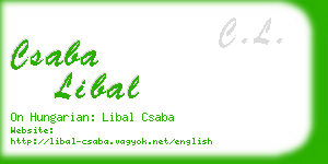 csaba libal business card